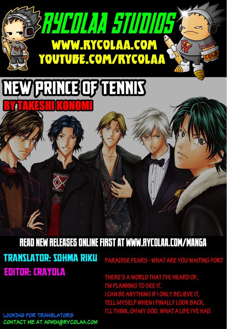 New Prince of Tennis Chapter 72 page 1 - Chapter 72 : Infinity is Closest to Me
