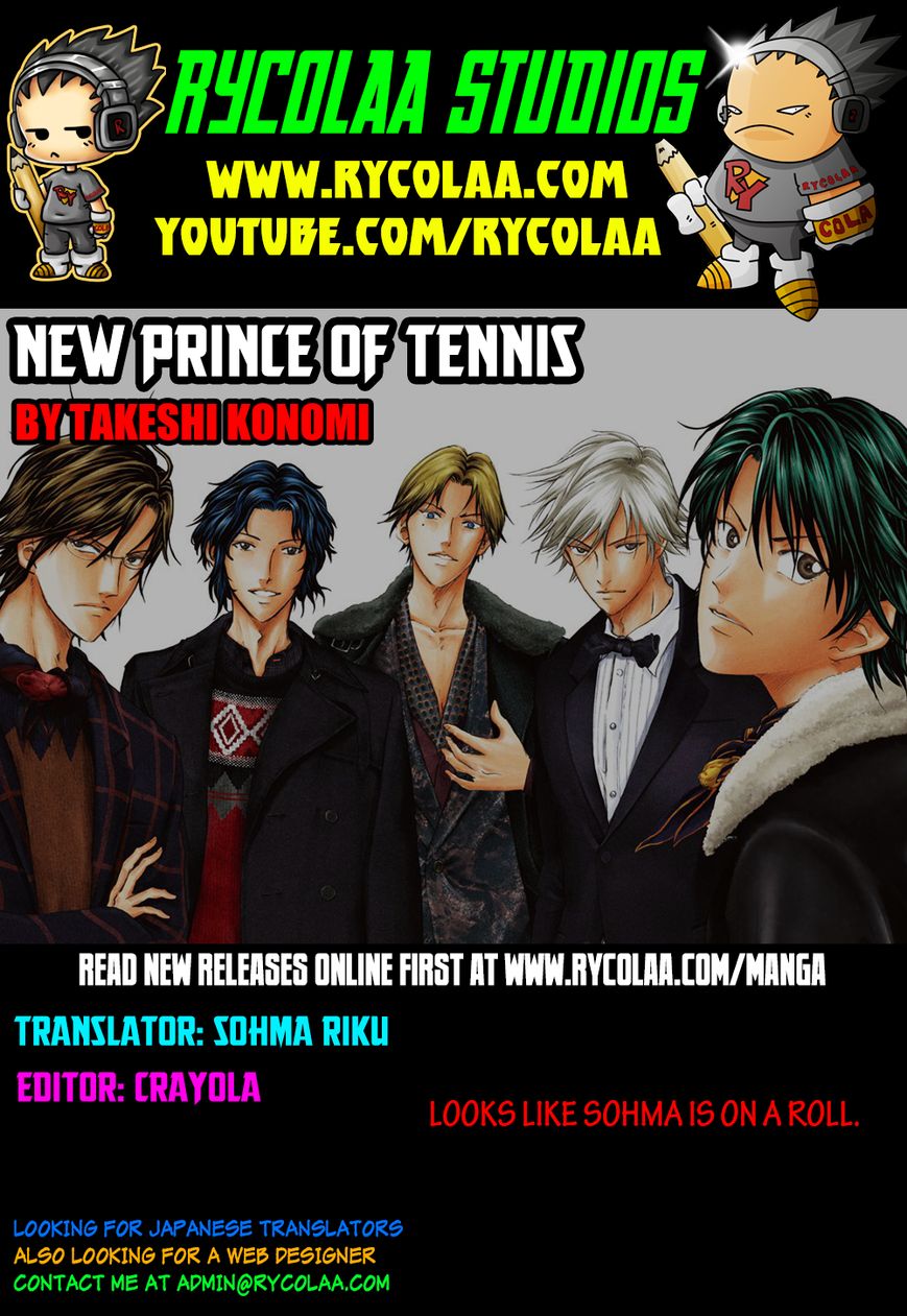 New Prince of Tennis Chapter 97 page 1 - Chapter 97 : Conclusion of the off-court battle!