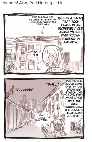 New York Life Comics Chapter 2.2 page 1 - Chapter 2 v2 : Jeepers! Also, Red Herring did it.