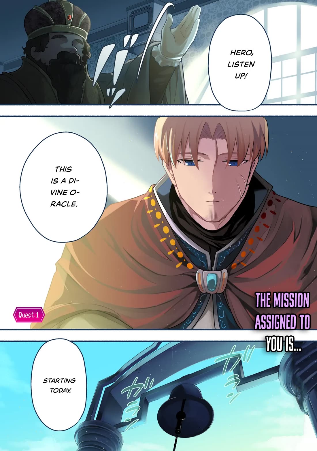 Newlywed Quest: The Demon King's Daughter Wants to Seduce the Serious Hero ♡ Chapter 1 page 1 - Chapter 1: Harold The Hero