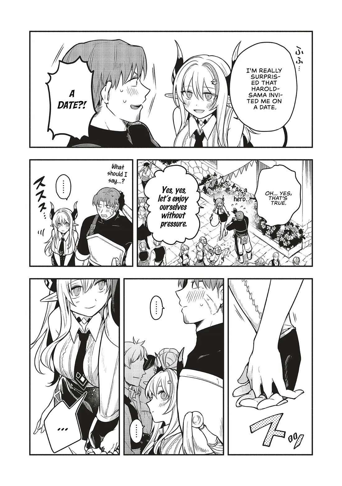 Newlywed Quest: The Demon King's Daughter Wants to Seduce the Serious Hero ♡ Chapter 3 page 6 - Chapter 3: Should I introduce you as an old friend?