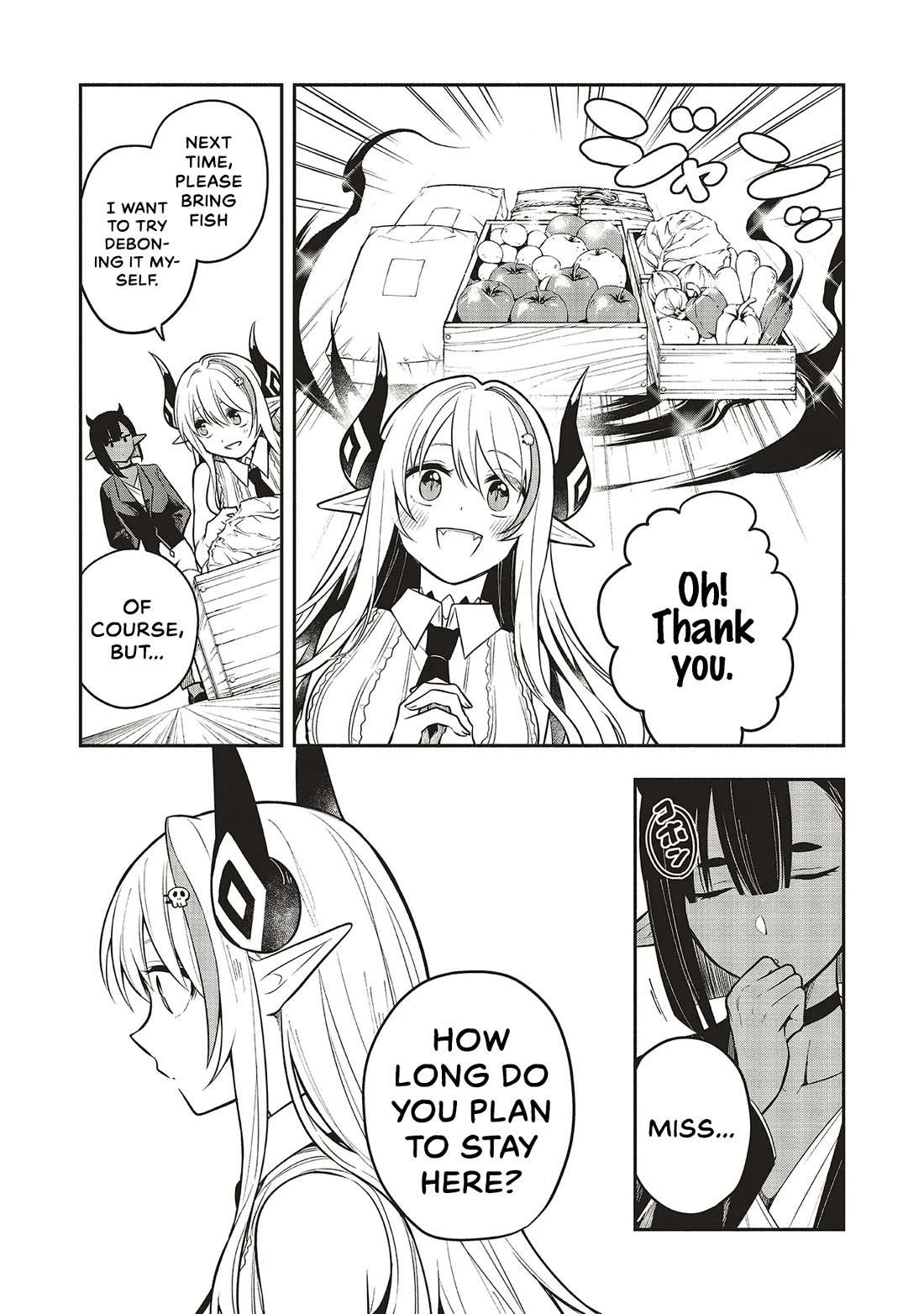 Newlywed Quest: The Demon King's Daughter Wants to Seduce the Serious Hero ♡ Chapter 5.1 page 7 - Chapter 5.1: Finding happiness in having someone to say 'i'm leaving'