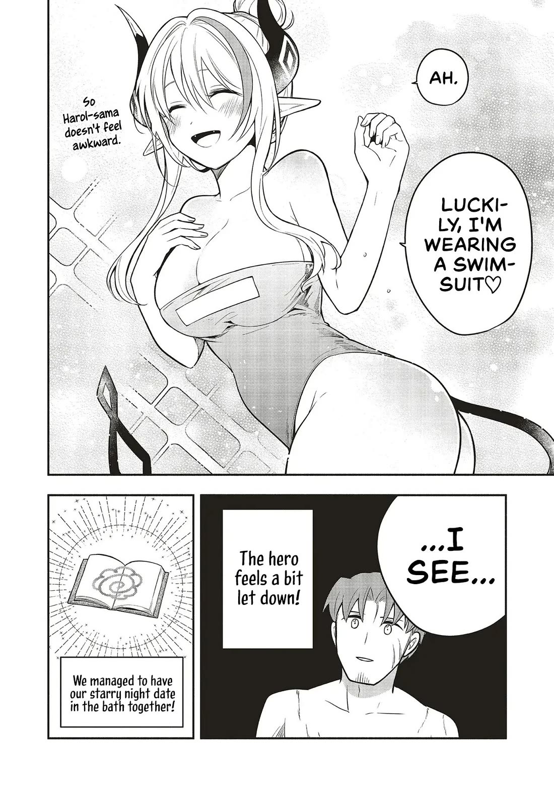 Newlywed Quest: The Demon King's Daughter Wants to Seduce the Serious Hero ♡ Chapter 5.2 page 9 - Chapter 5.2: Finding happiness in having someone to say 'i'm leaving'