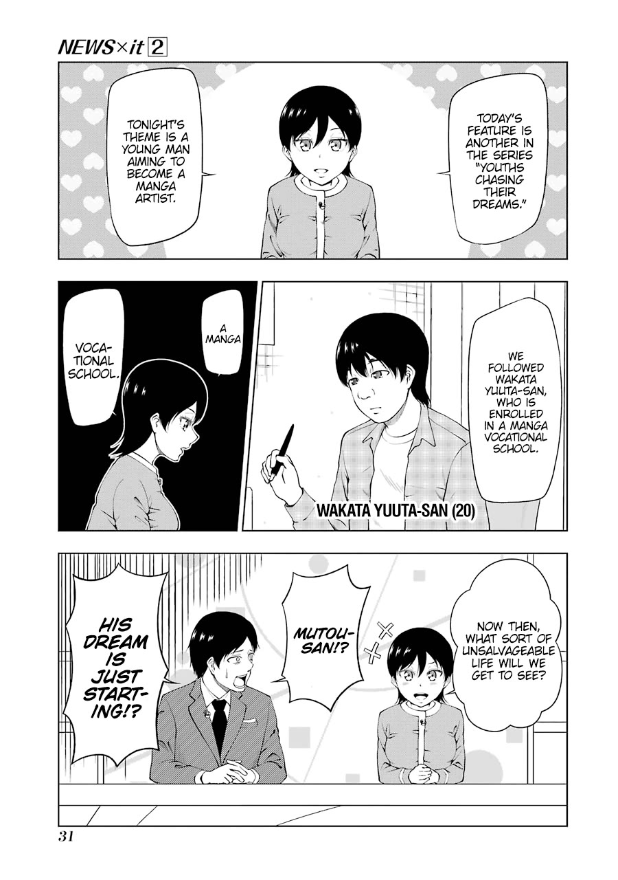 NEWS×it Chapter 18 page 1 - Chapter 18: The Young Man Aiming to Become a Manga Artist