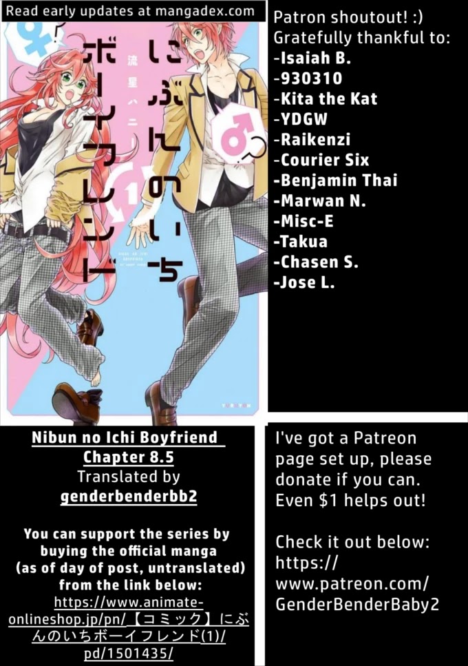 Nibun no Ichi Boyfriend Chapter 8.5 page 1 - Chapter 8.5
