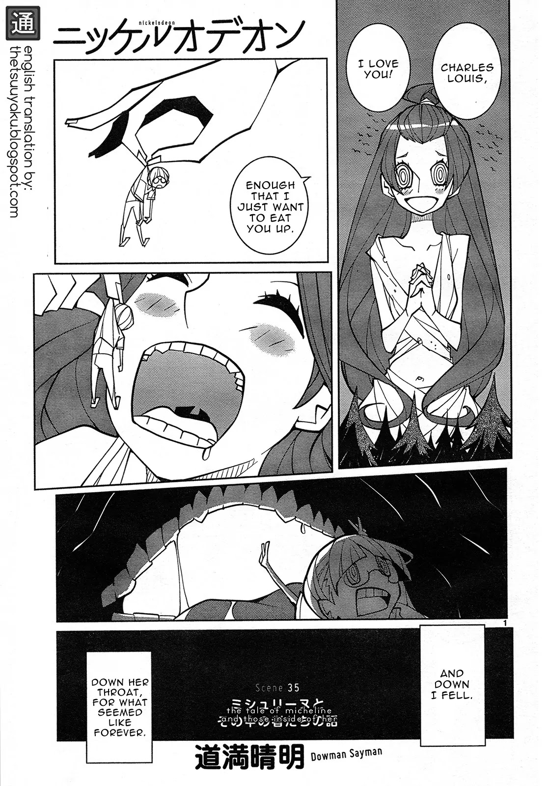 Nickelodeon Chapter 35 page 1 - Chapter 35: The Tale of Micheline and Those Inside of Her