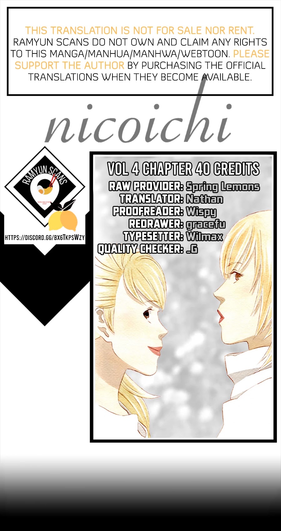 Nicoichi Chapter 40 page 1 - Chapter 40: Mom's Manliness Training (2)