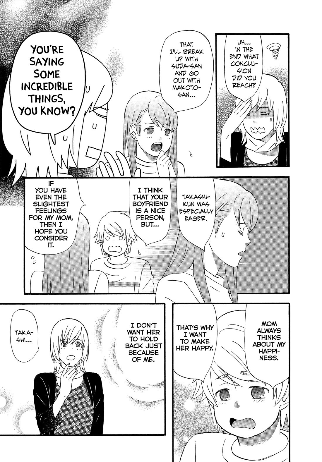 Nicoichi Chapter 61 page 15 - Chapter 61: Mom, Natsumi-san, Aya-chan, and I.
