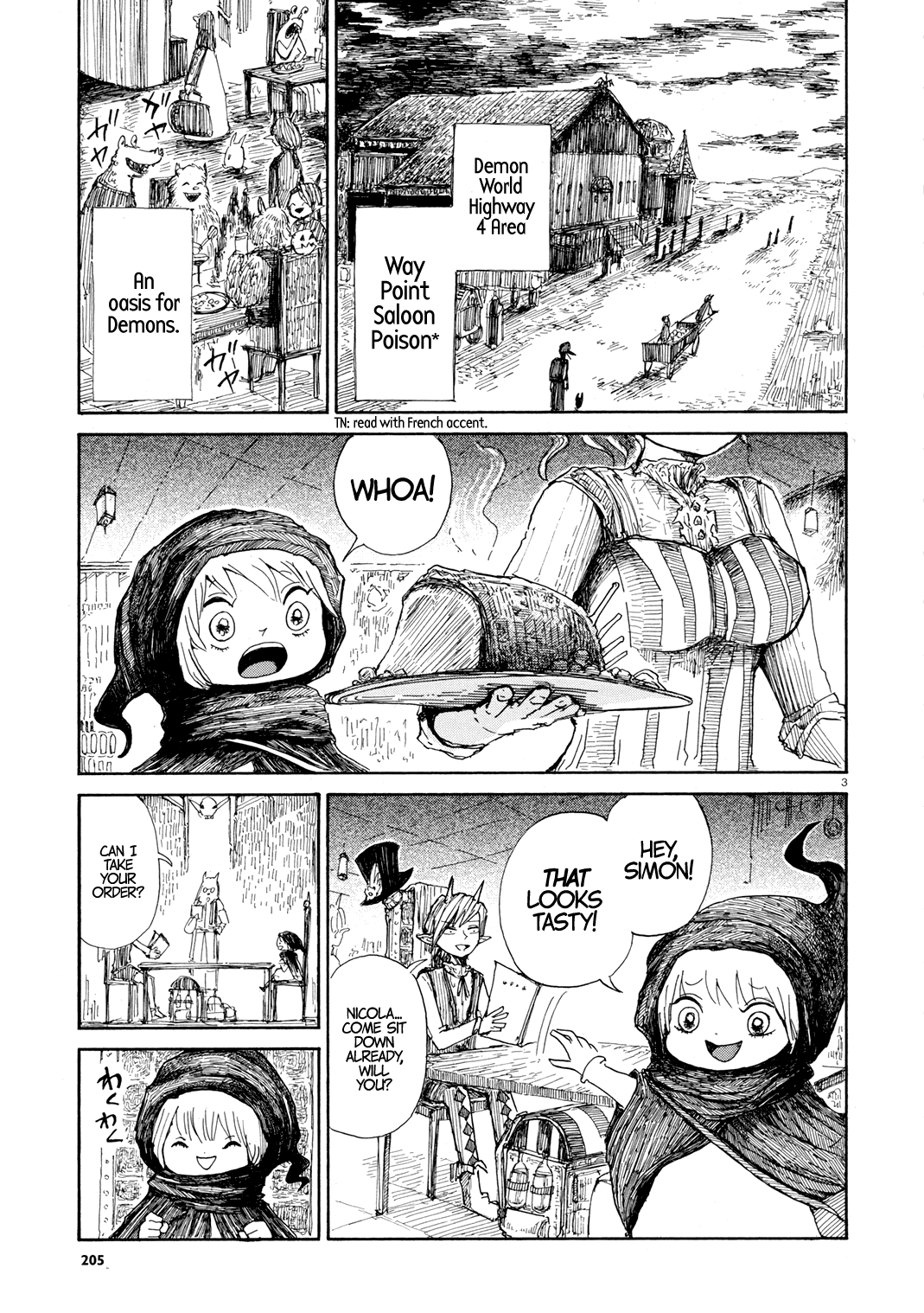 Nicola's Leasurely Demon World Travelogue Chapter 2 page 3 - Chapter 2: Taking a Breather at the Saloon