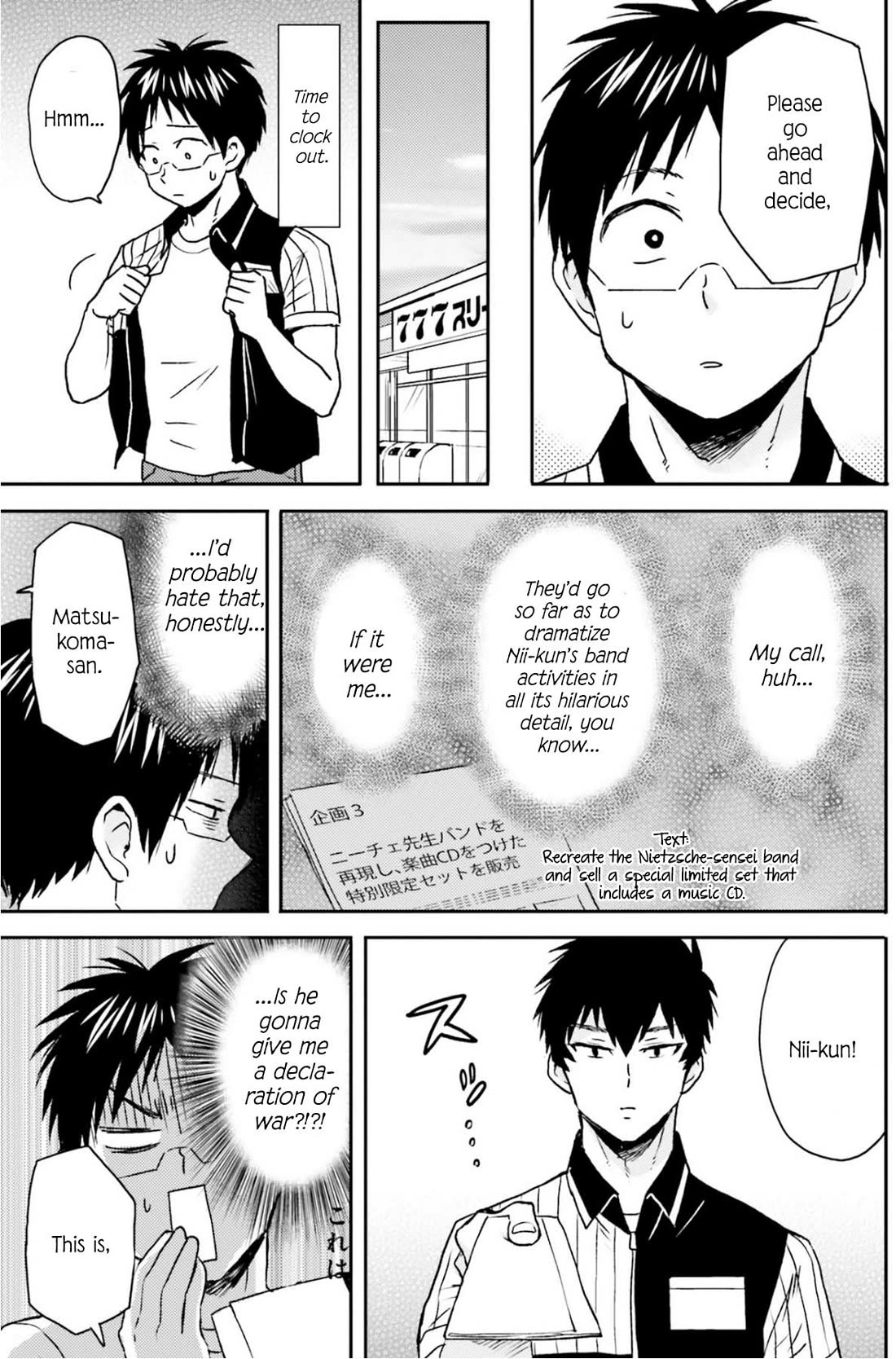 Nietzsche-sensei - Konbini ni, Satori Sedai no Shinjin ga Maiorita Chapter 74 page 16 - Chapter 74: The Ten Rules Between You and Me