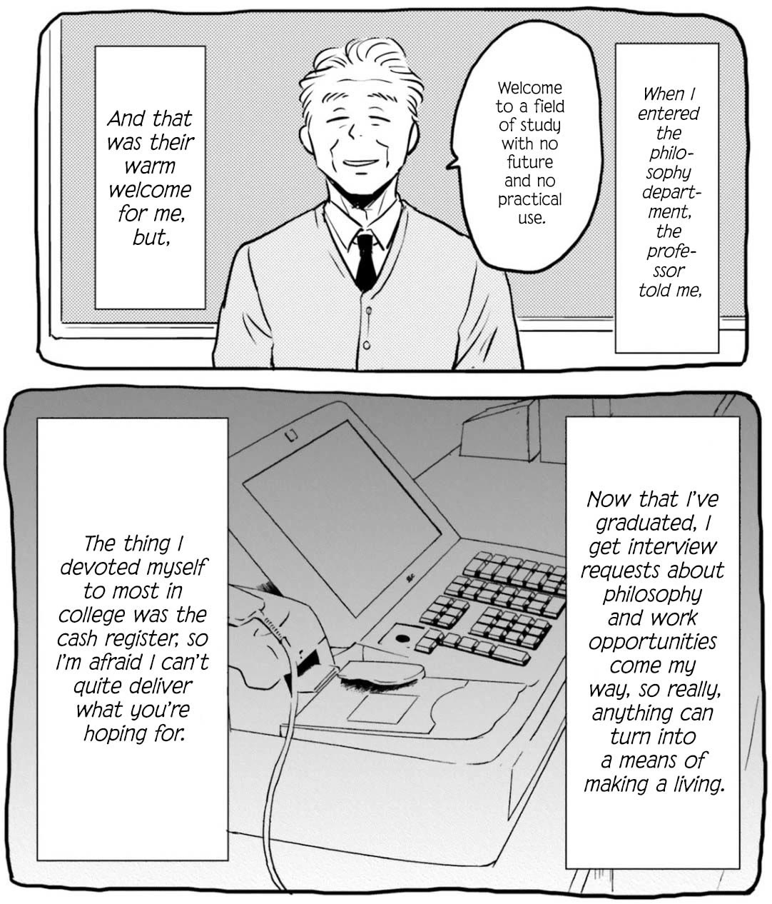 Nietzsche-sensei - Konbini ni, Satori Sedai no Shinjin ga Maiorita Chapter 74 page 21 - Chapter 74: The Ten Rules Between You and Me