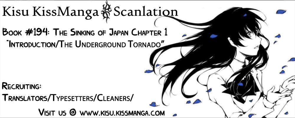 Nihon Chinbotsu Chapter 1 page 2 - Chapter 1: The Underground Tornado 1