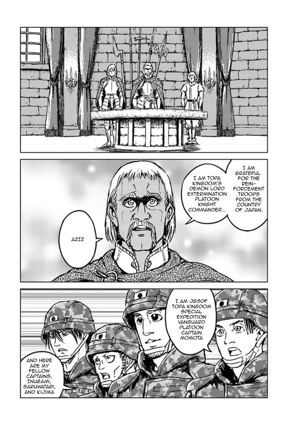 Nihonkoku Shoukan Chapter 22 page 4 - Chapter 22: Vanguard Platoon, Moving In!