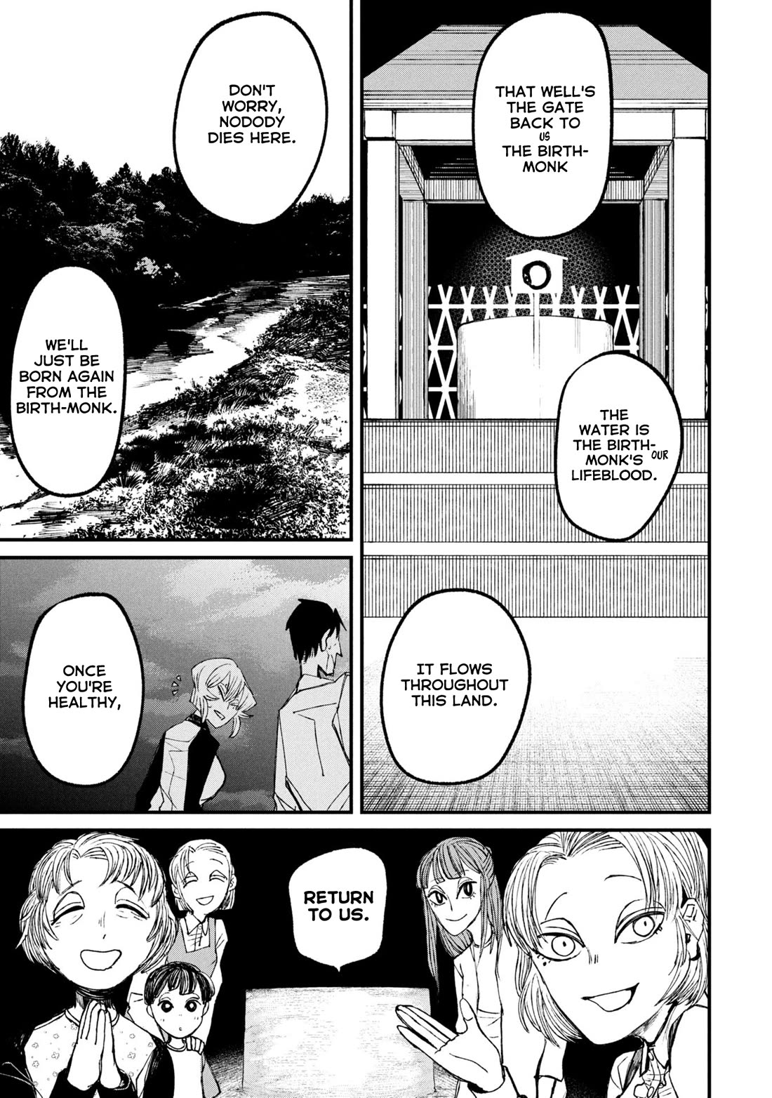Nikubami Honegishimi Chapter 11.3 page 18 - Chapter 11.3: Birth-Monk's Well (Latter)