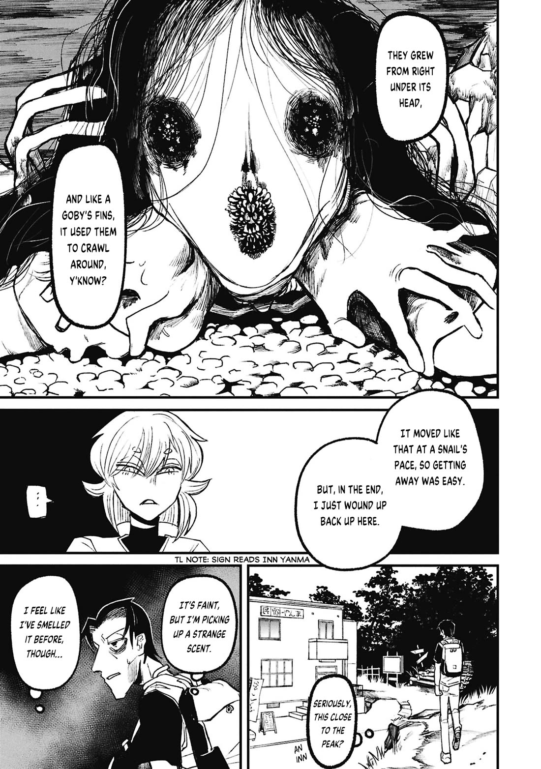 Nikubami Honegishimi Chapter 19.1 page 19 - Chapter 19.1: Mountain Mermaids of the Serpentine Straight Road (Former)
