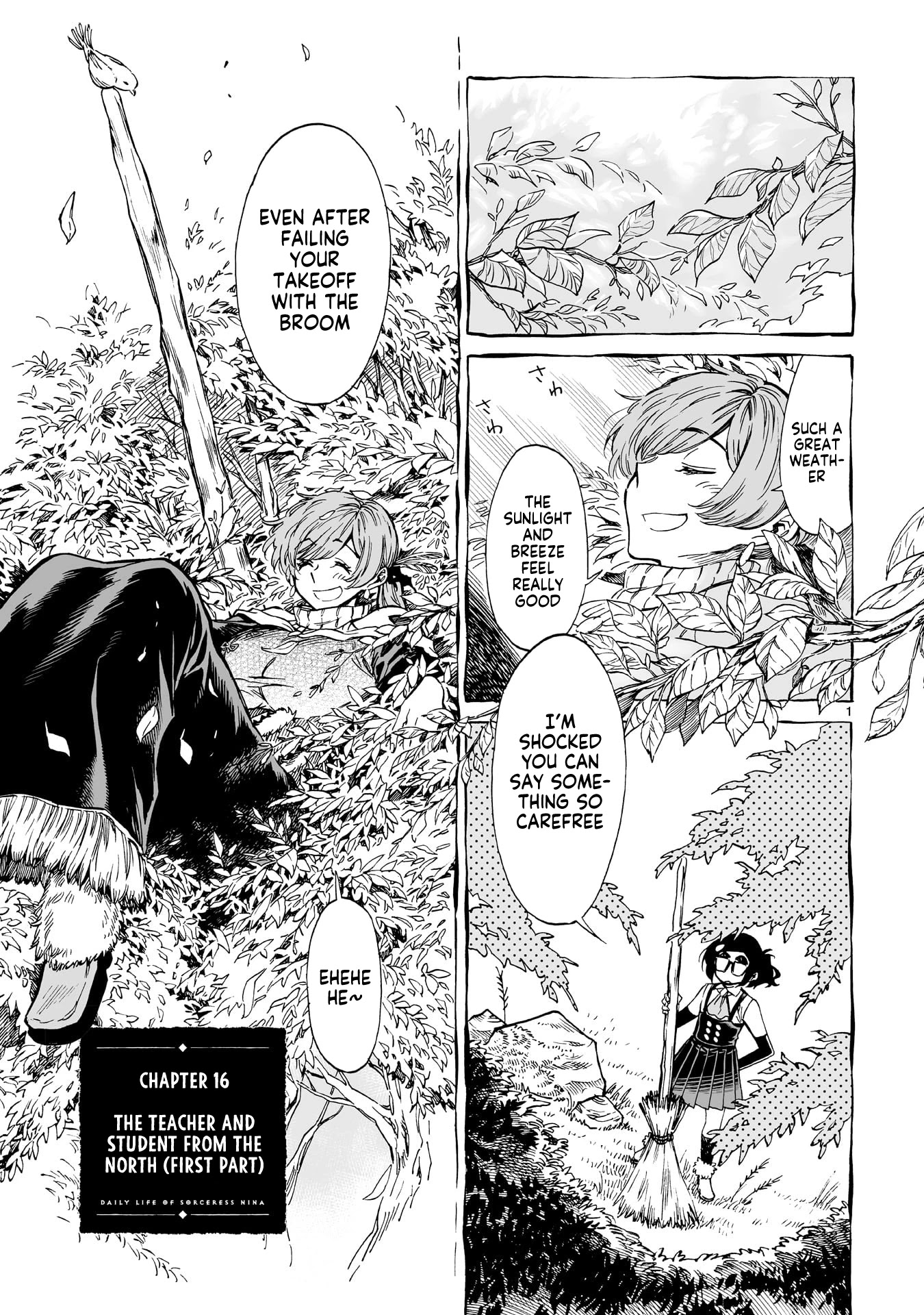 Nina-san no Mahou Seikatsu Chapter 16 page 1 - Chapter 16: The teacher and student from the north (First Part)