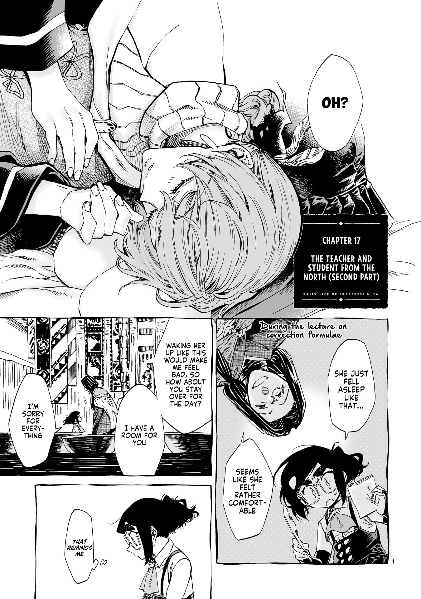 Nina-san no Mahou Seikatsu Chapter 17 page 1 - Chapter 17: The teacher and student from the north (Second Part)