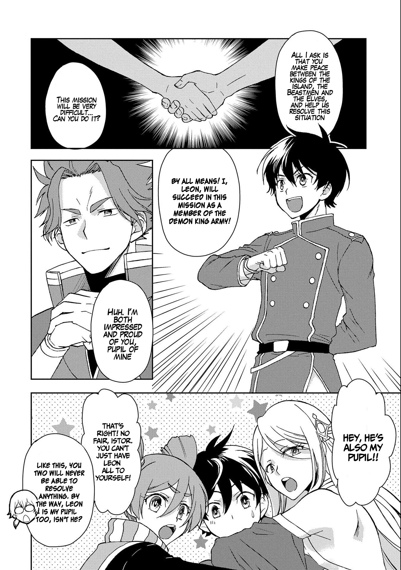 Ningen Dakedo Maougun Shitennnou ni Sodaterareta Ore wa, Maou no Musume ni Aisare Shihaizokusei no Kennnou wo Ataeraremashita Chapter 1 page 14 - Chapter 1