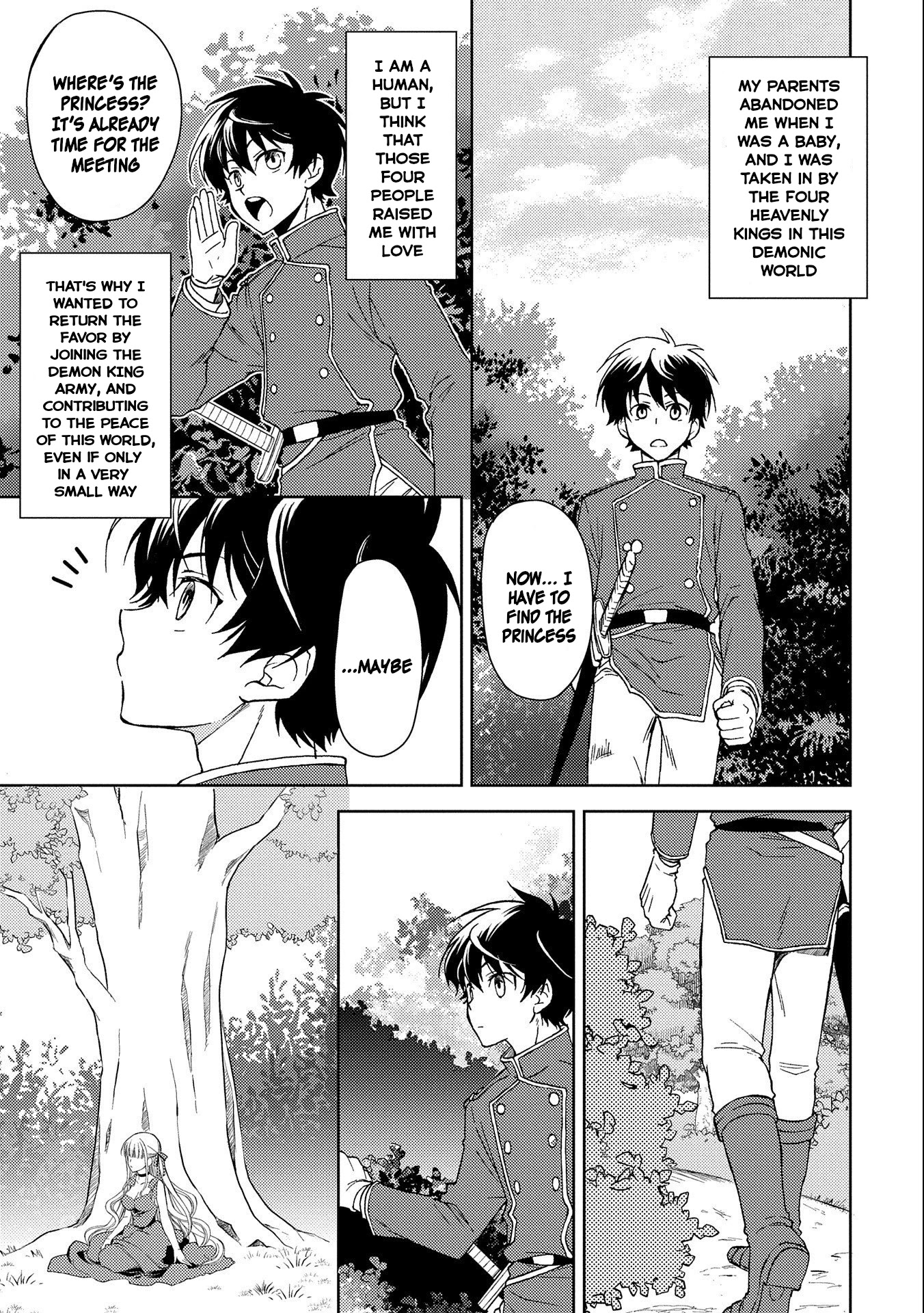 Ningen Dakedo Maougun Shitennnou ni Sodaterareta Ore wa, Maou no Musume ni Aisare Shihaizokusei no Kennnou wo Ataeraremashita Chapter 1 page 7 - Chapter 1