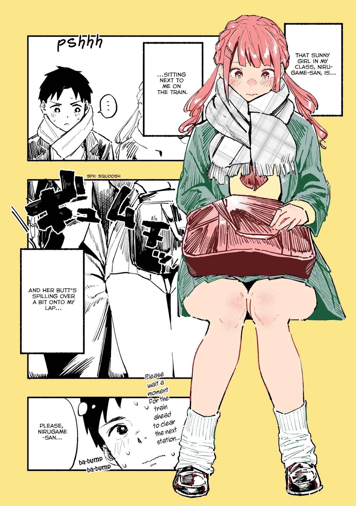 Nirugame-chan With the Huge Ass and Usami-kun Chapter 19 page 1 - Chapter 19: A Story of a Girl With a Huge Ass and I Who Are Late