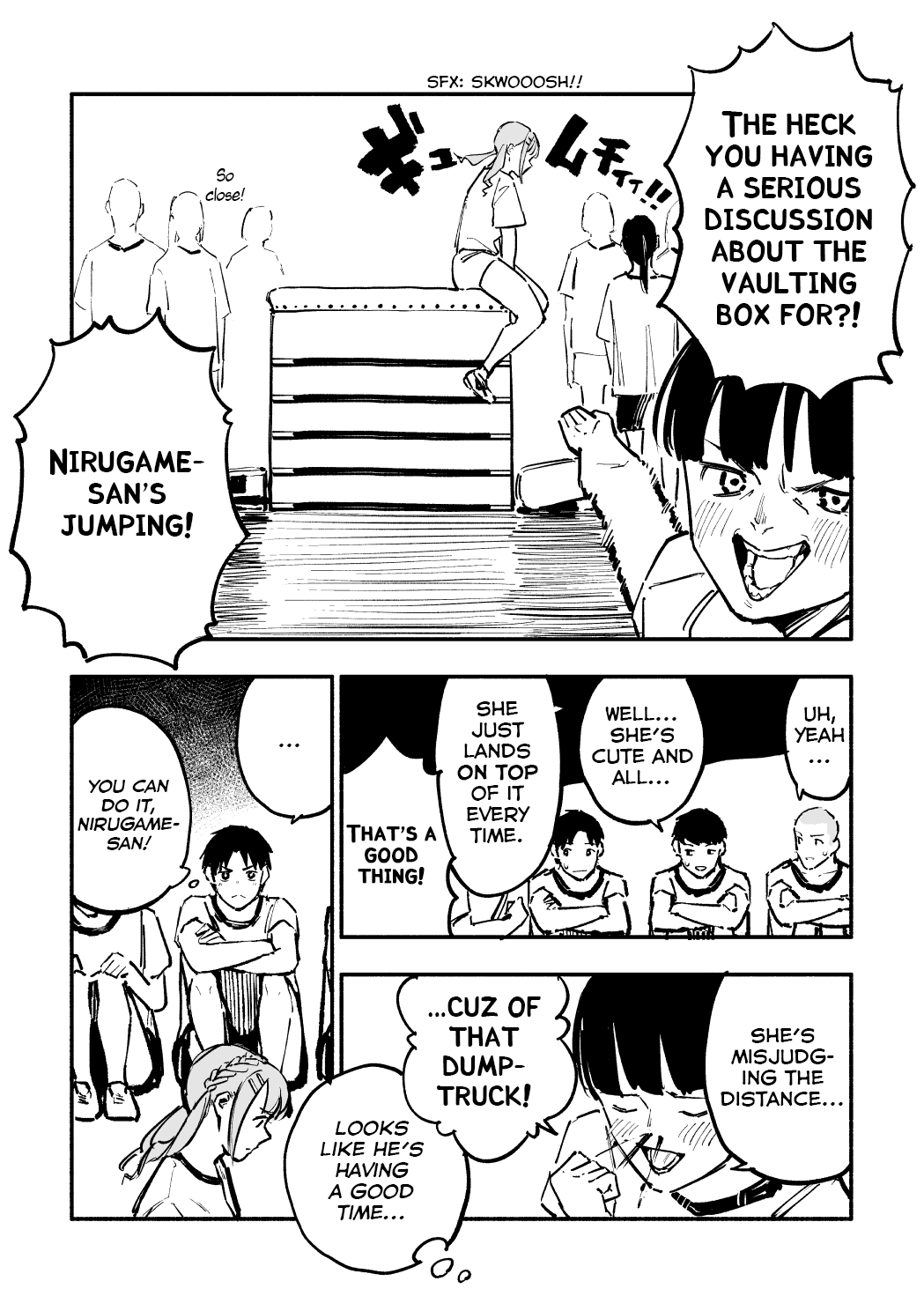 Nirugame-chan With the Huge Ass and Usami-kun Chapter 24 page 2 - Chapter 24: A Story of a Girl With a Huge Ass Who Makes It Over