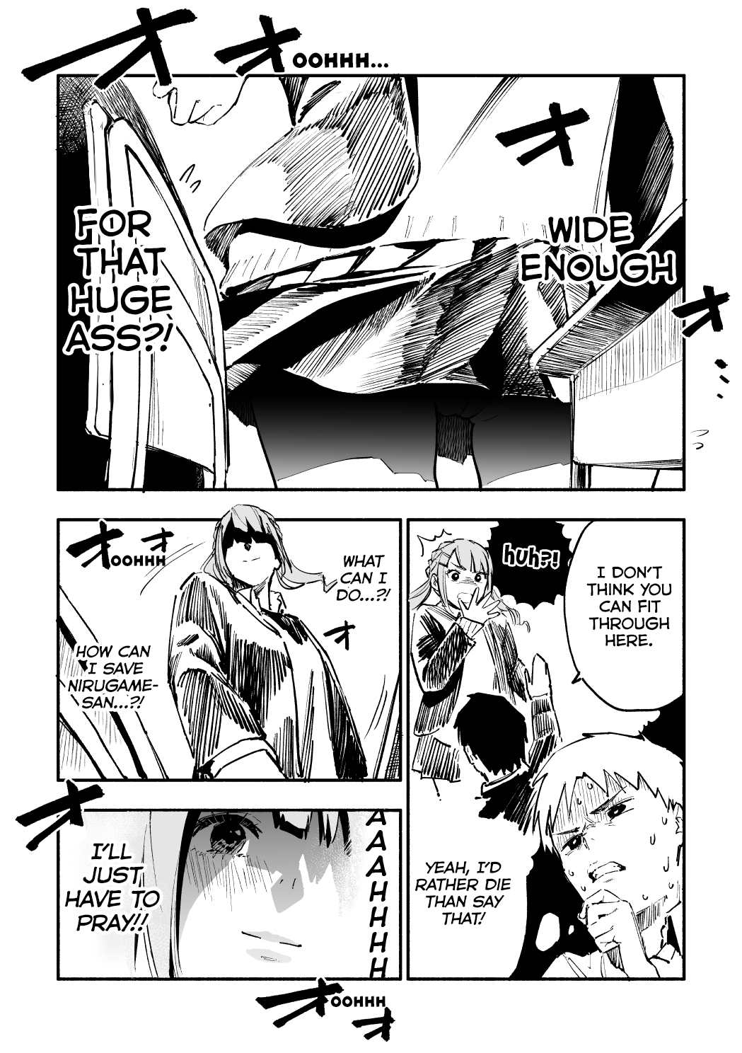 Nirugame-chan With the Huge Ass and Usami-kun Chapter 25 page 2 - Chapter 25: A Story of a Girl With a Huge Ass Who Gets Stuck in Class