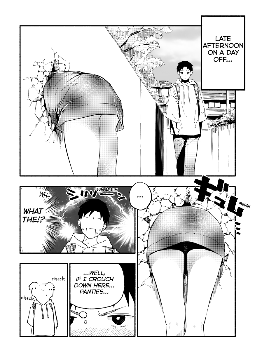 Nirugame-chan With the Huge Ass and Usami-kun Chapter 28 page 1 - Chapter 28: A Story of a Girl With a Huge Ass Who's Stuck in a Wall