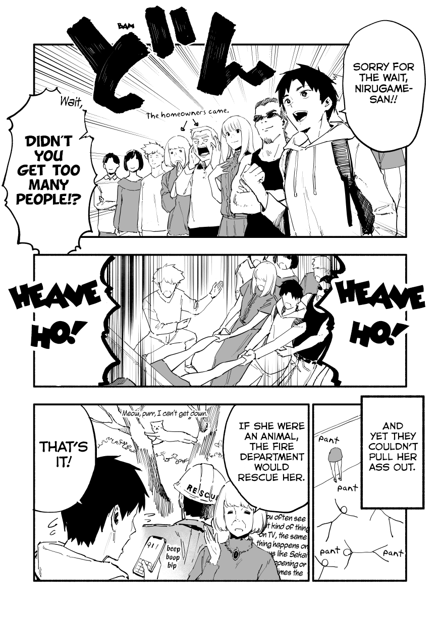 Nirugame-chan With the Huge Ass and Usami-kun Chapter 29 page 2 - Chapter 29: A Story of Pulling a Girl With a Huge Ass Out