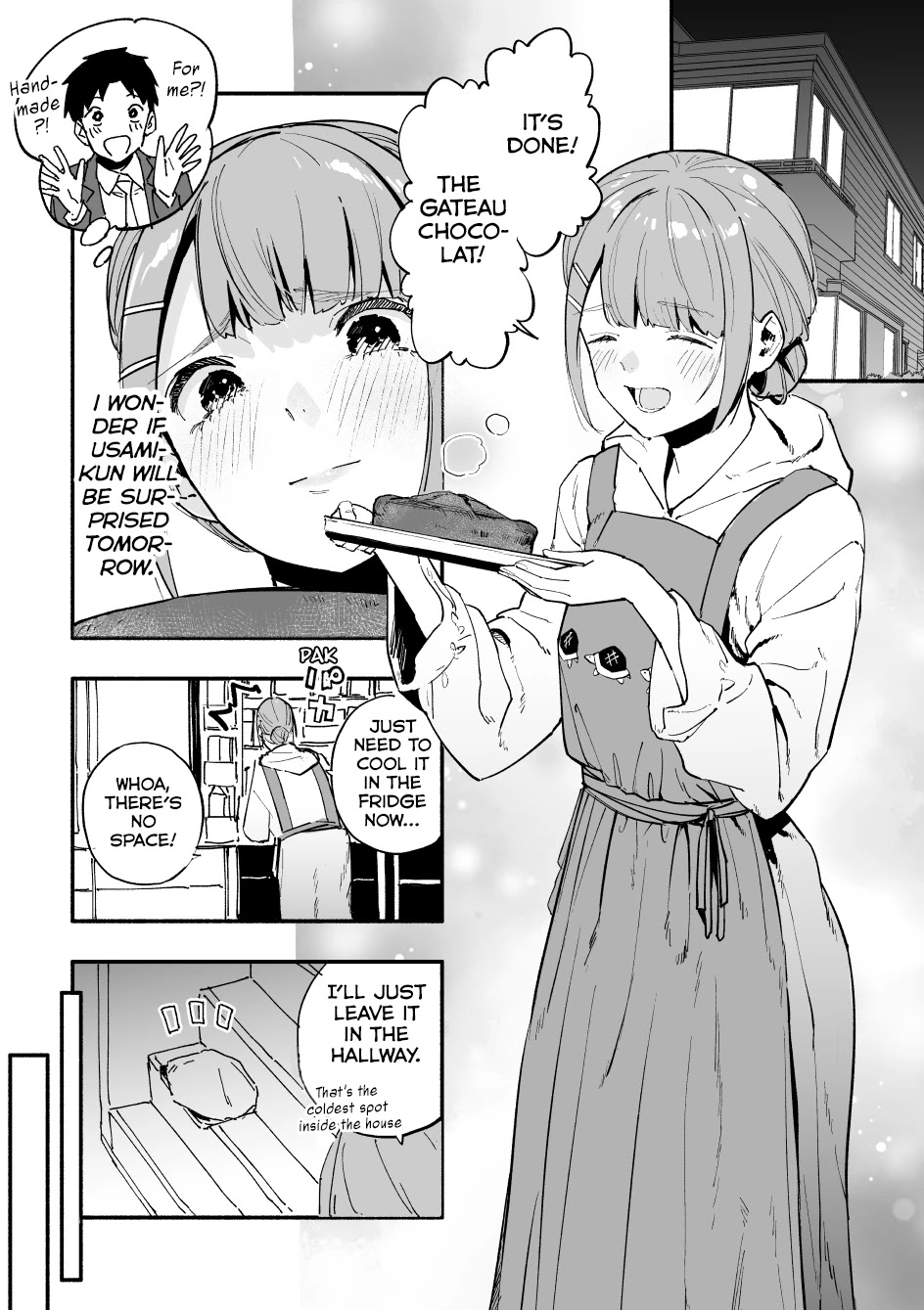 Nirugame-chan With the Huge Ass and Usami-kun Chapter 41 page 1 - Chapter 41: A Girl With A Huge Ass' Night Before Valentine's Day