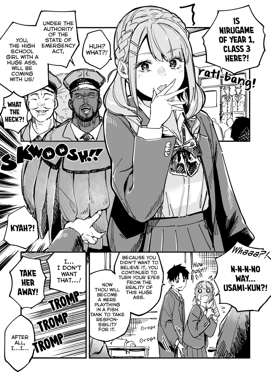 Nirugame-chan With the Huge Ass and Usami-kun Chapter 43 page 1 - Chapter 43: A Girl With a Huge Ass Who’s Been Slacking Off Lately