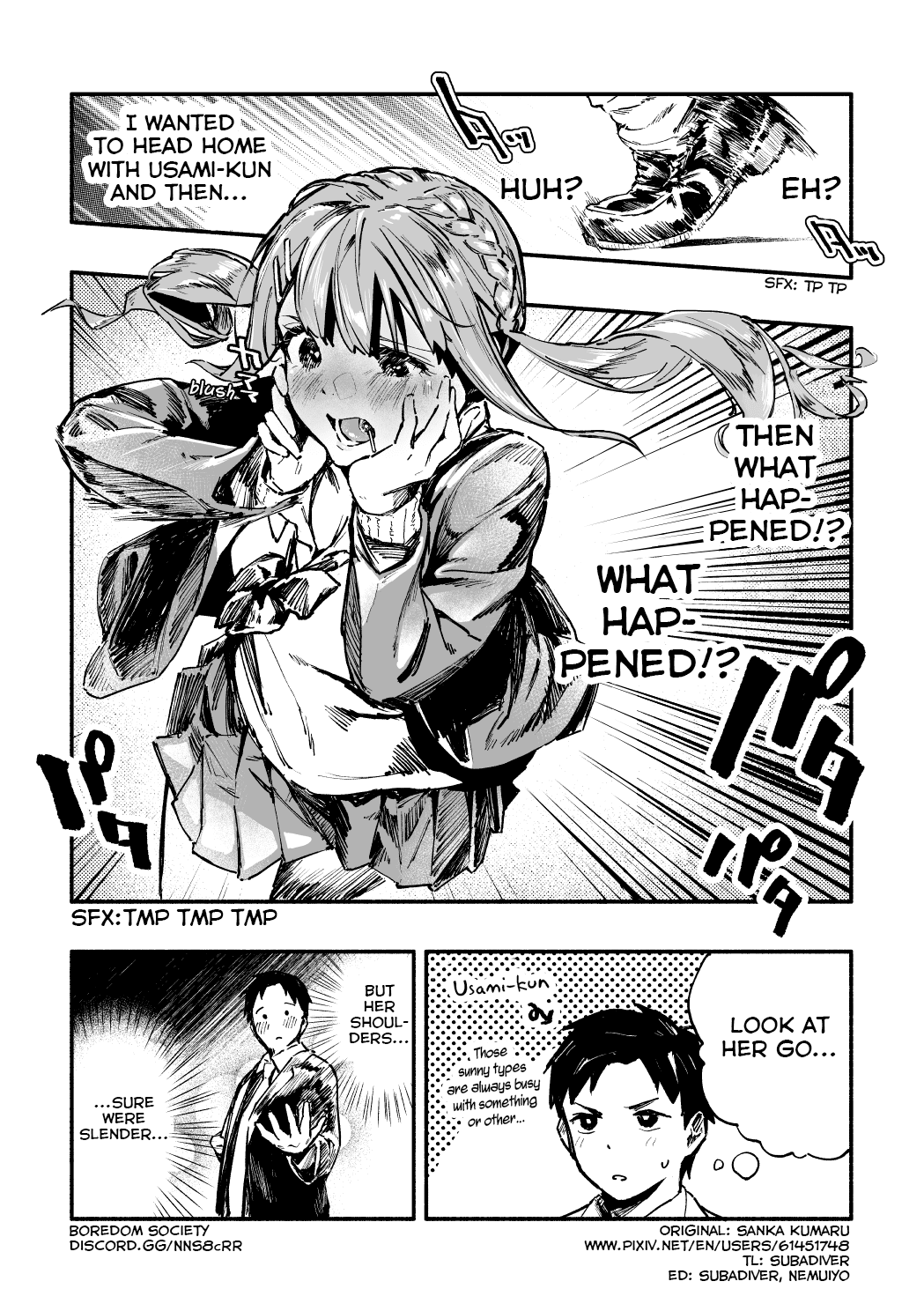 Nirugame-chan With the Huge Ass and Usami-kun Chapter 5 page 4 - Chapter 5: A Story of a Girl With a Huge Ass Failing to Get On a Train