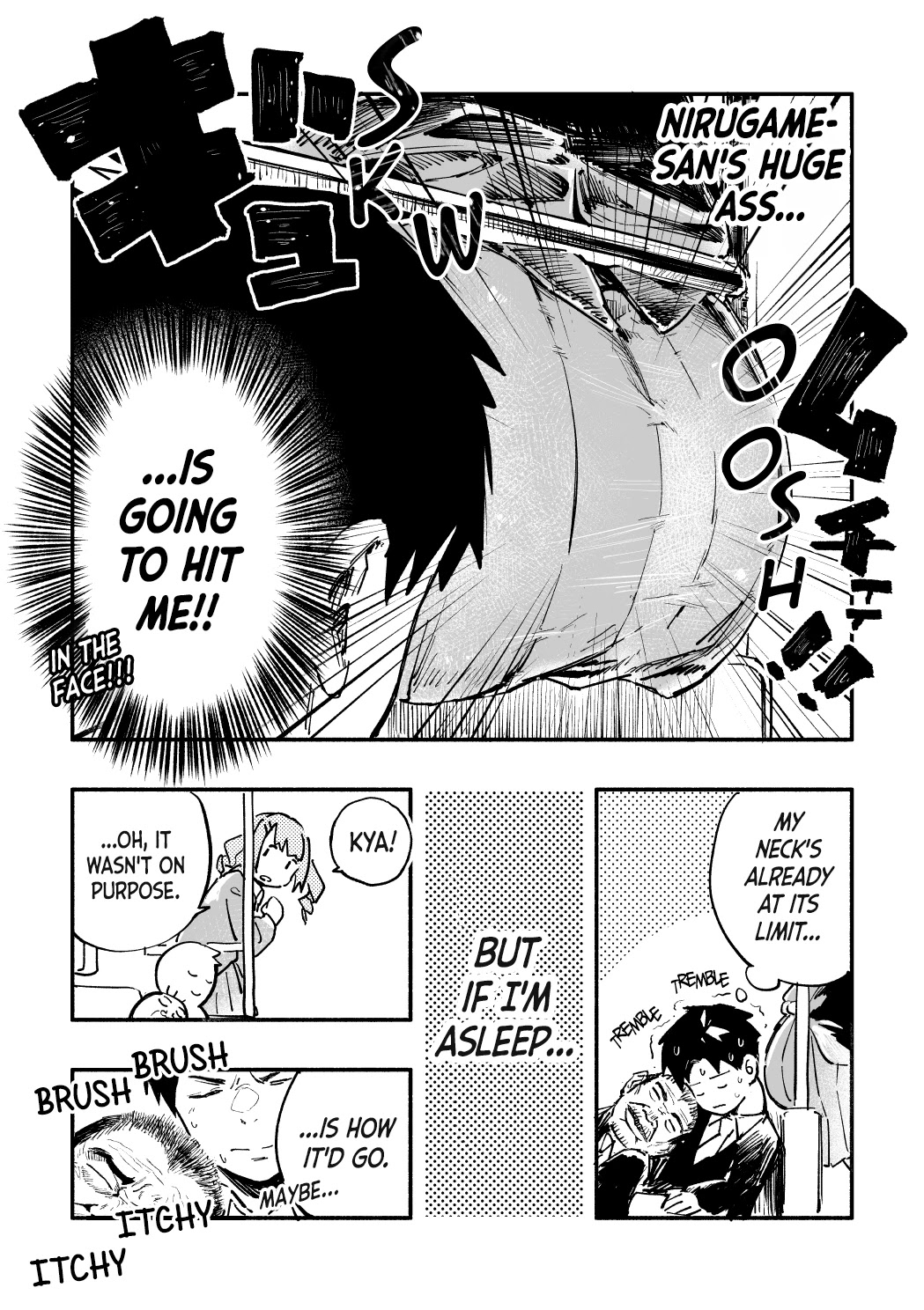 Nirugame-chan With the Huge Ass and Usami-kun Chapter 9 page 2 - Chapter 9: A Story of a Girl With a Huge Ass That Goes for the Face