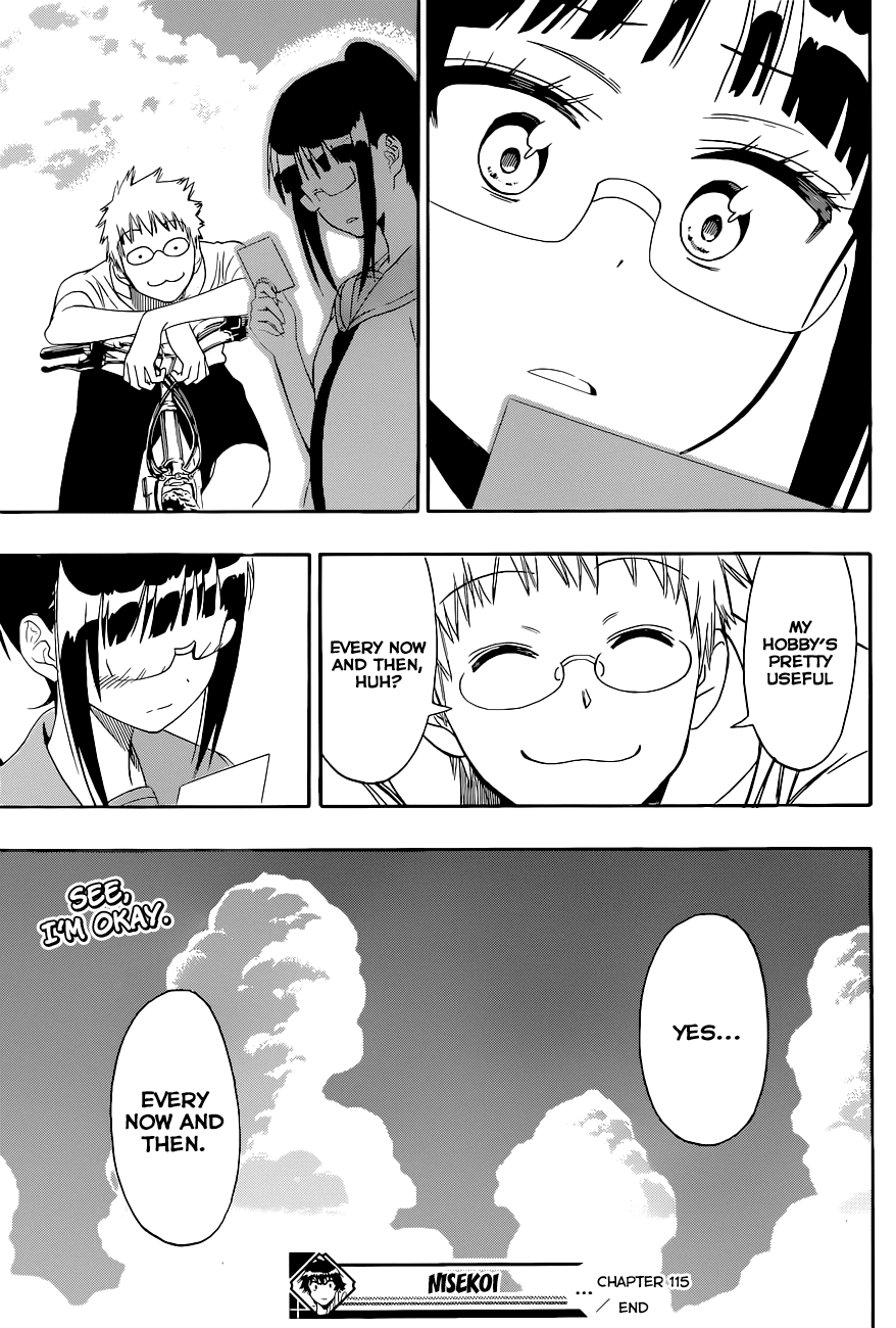Nisekoi Chapter 115 page 20 - Chapter 115: Relief