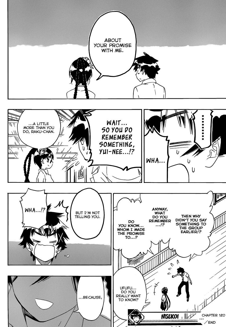 Nisekoi Chapter 120 page 19 - Chapter 120: Need to Know