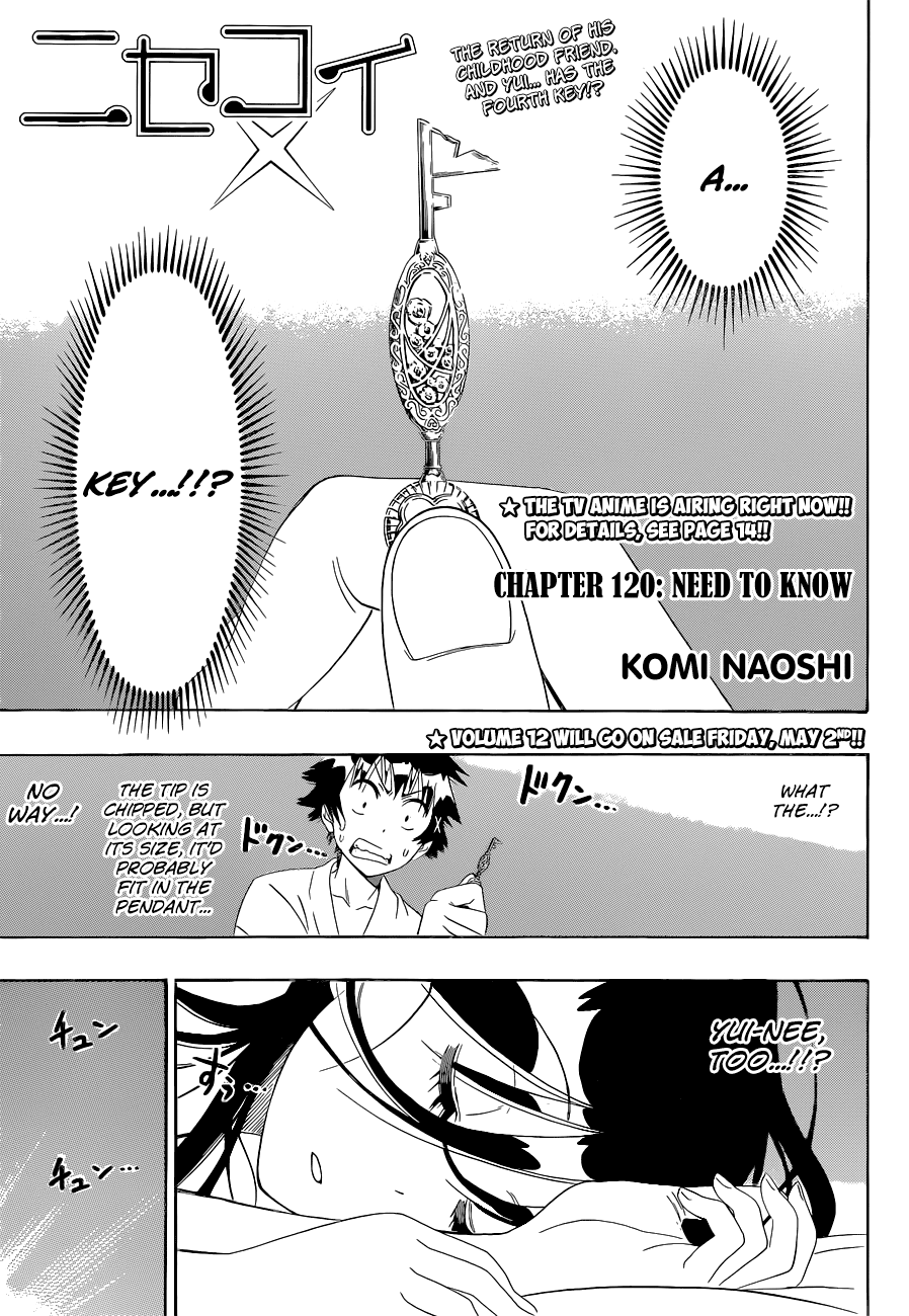 Nisekoi Chapter 120 page 2 - Chapter 120: Need to Know