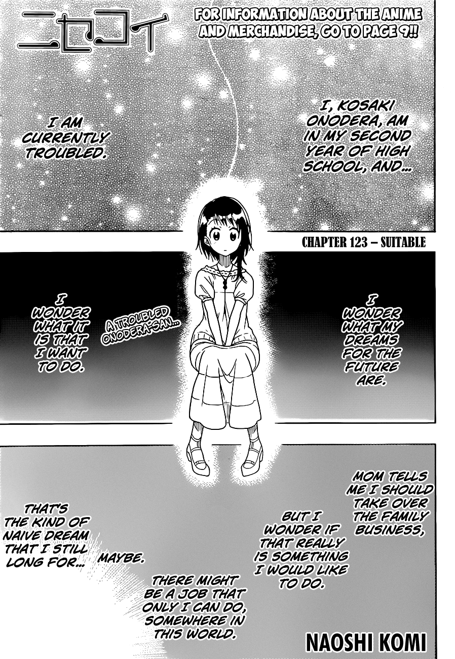 Nisekoi Chapter 123 page 2 - Chapter 123: Suitable