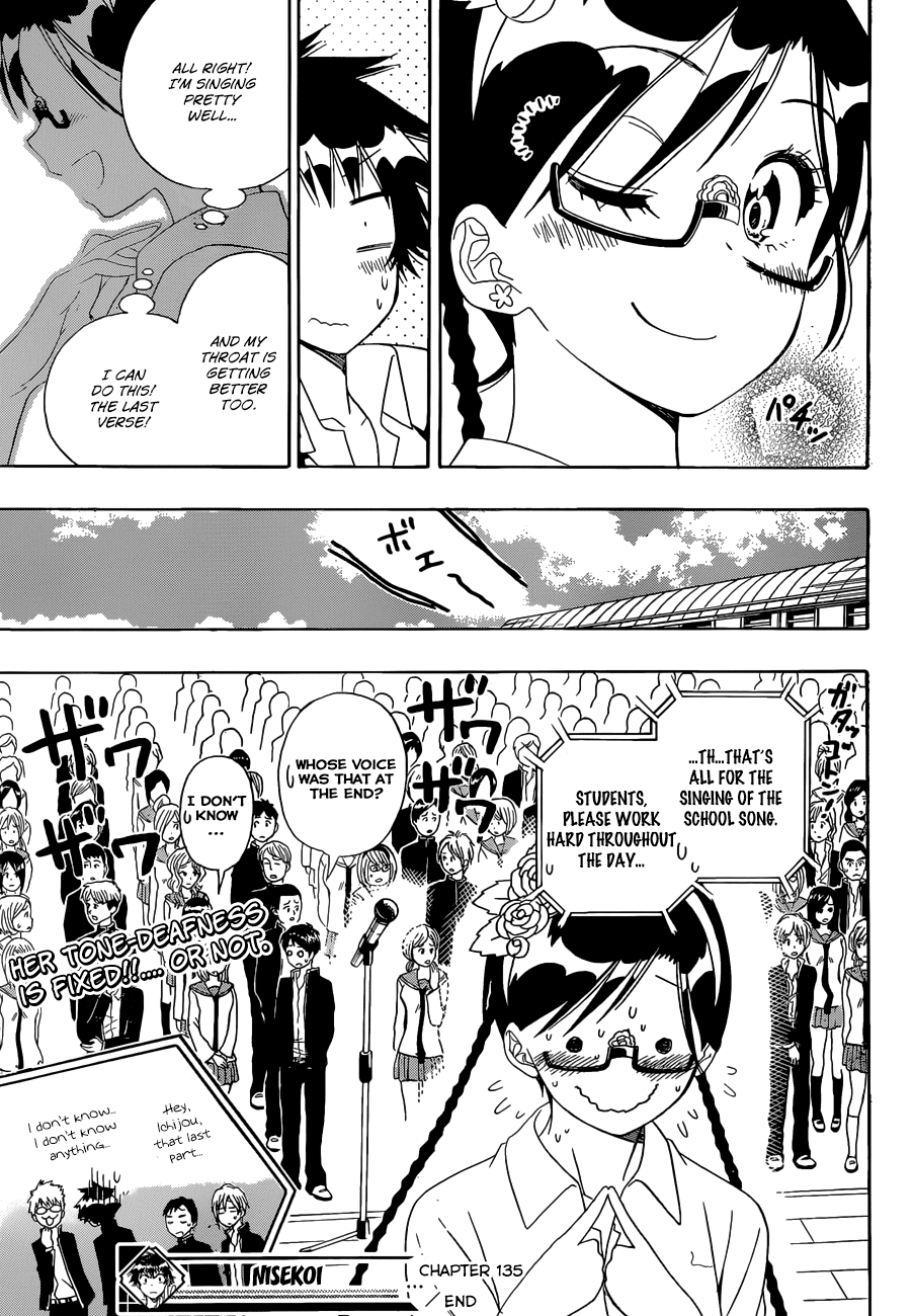 Nisekoi Chapter 135 page 20 - Chapter 135: Singing Voice