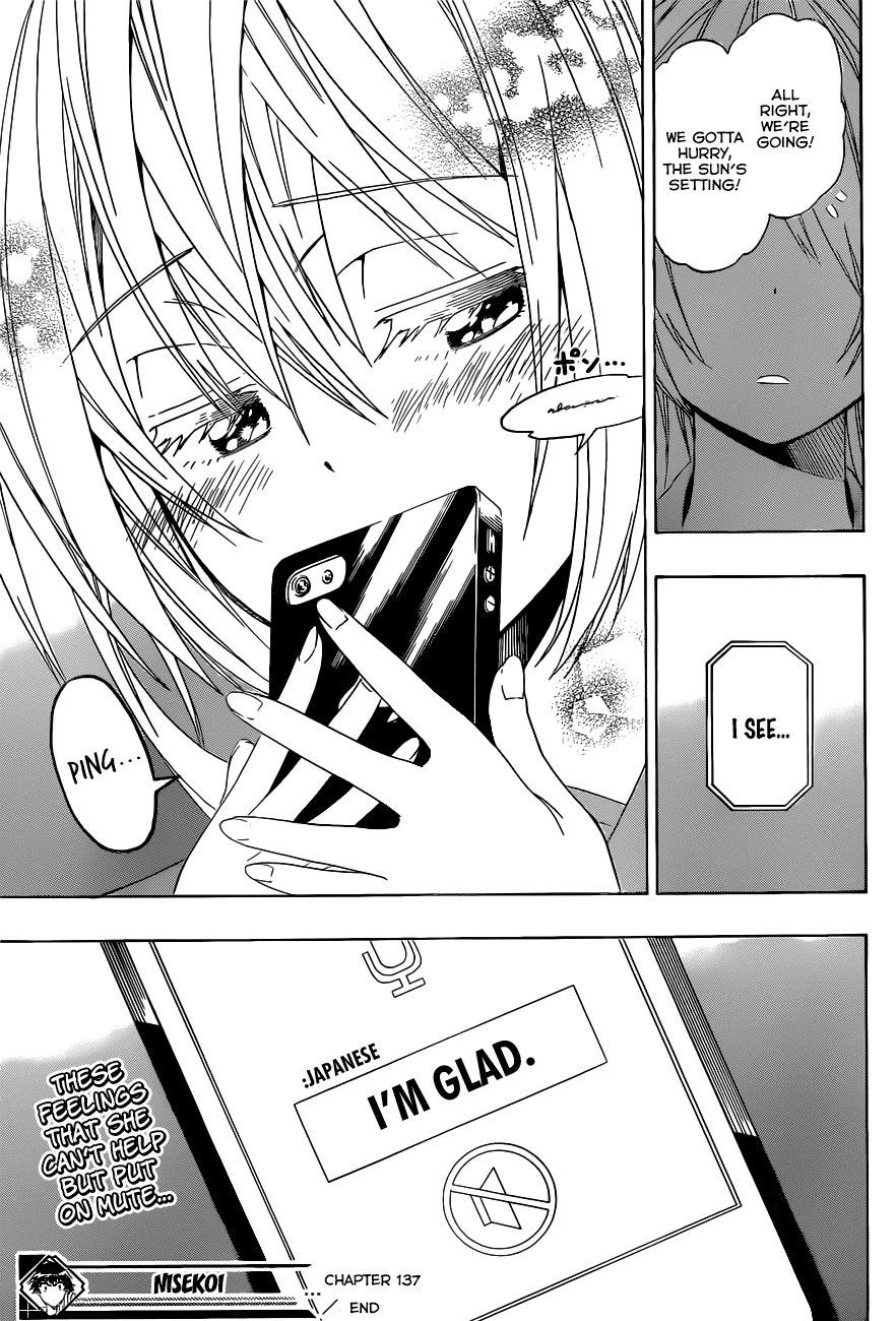 Nisekoi Chapter 137 page 20 - Chapter 137: I'm Glad