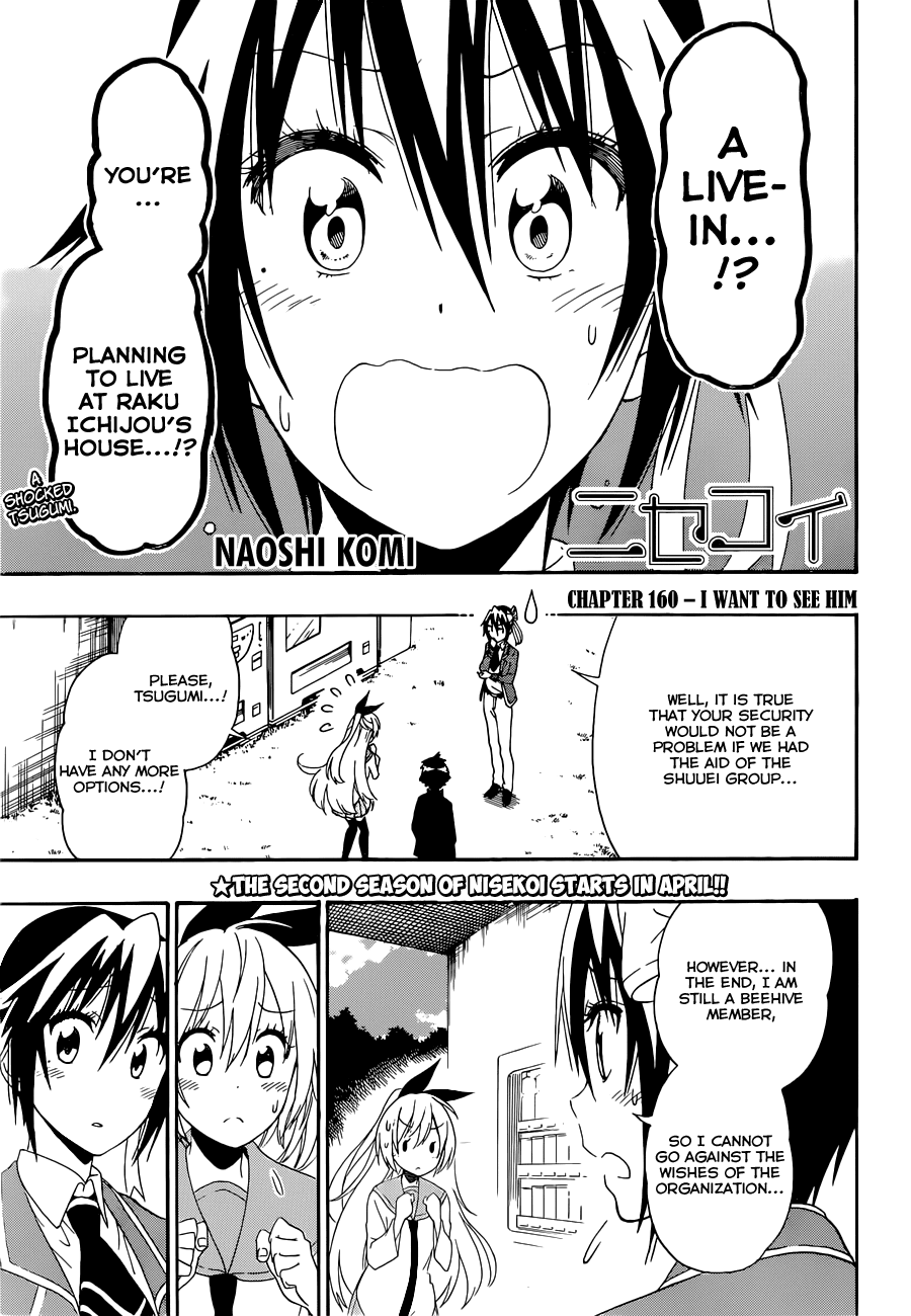 Nisekoi Chapter 160 page 2 - Chapter 160: I Want to See Him