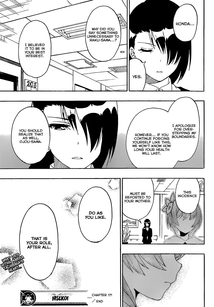 Nisekoi Chapter 171 page 19 - Chapter 171: True Feelings