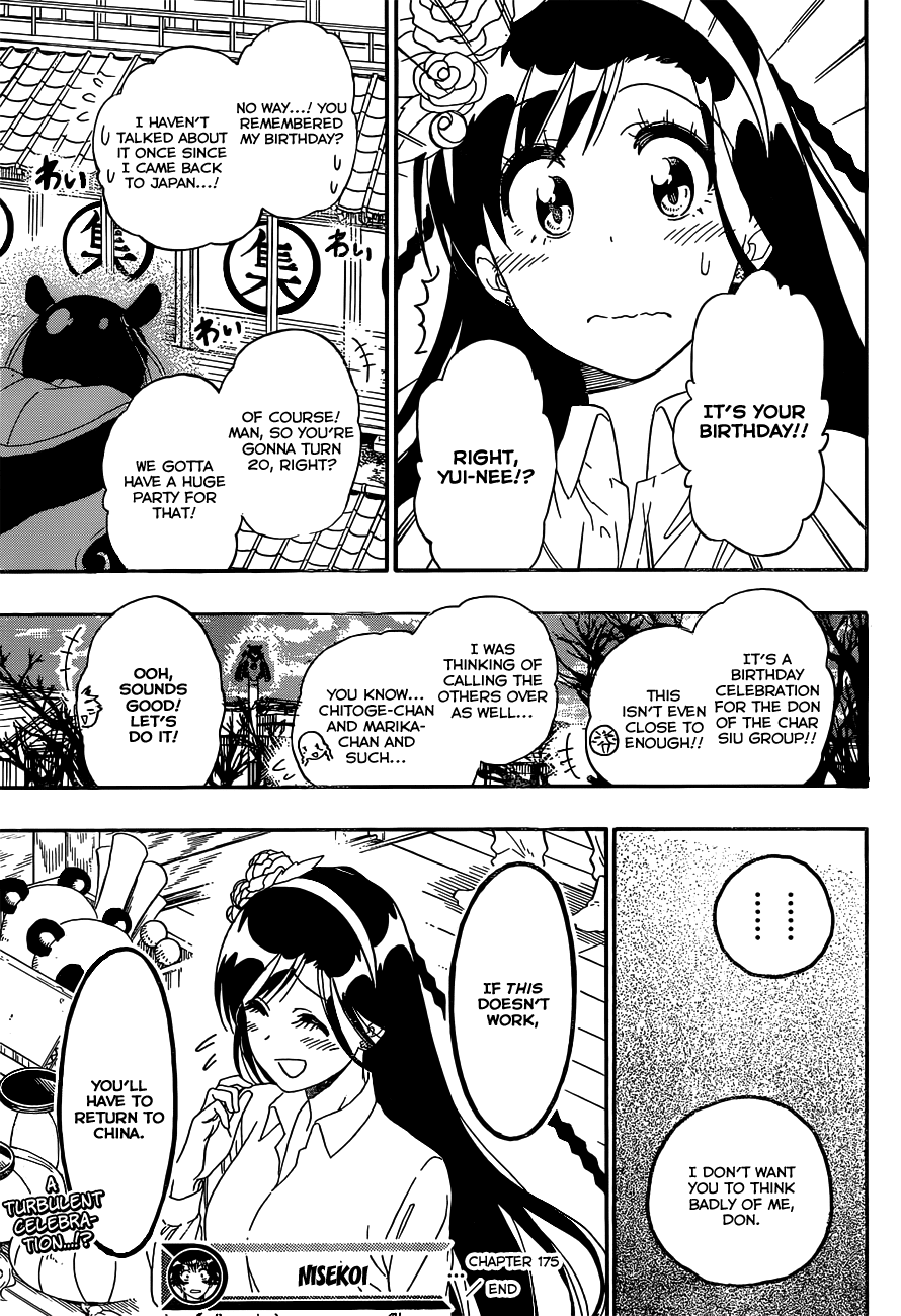 Nisekoi Chapter 175 page 19 - Chapter 175: Agitated