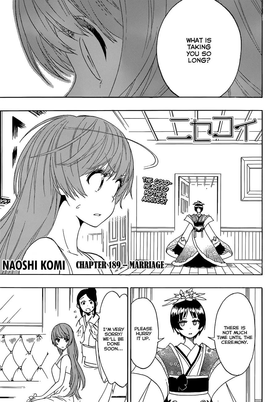 Nisekoi Chapter 189 page 1 - Chapter 189: Marriage