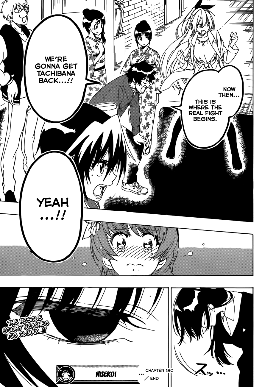 Nisekoi Chapter 190 page 19 - Chapter 190: Take Me Away