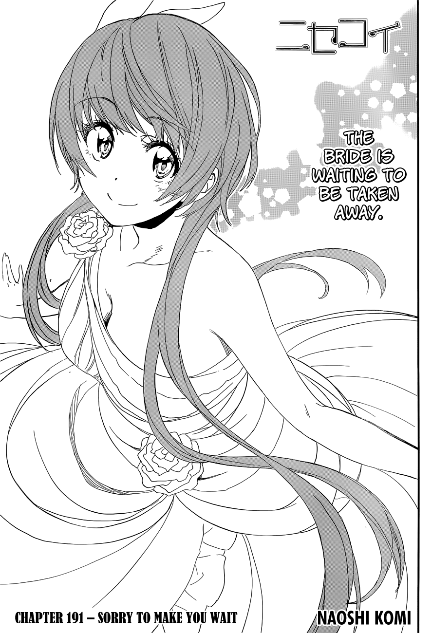 Nisekoi Chapter 191 page 1 - Chapter 191: Sorry To Make You Wait