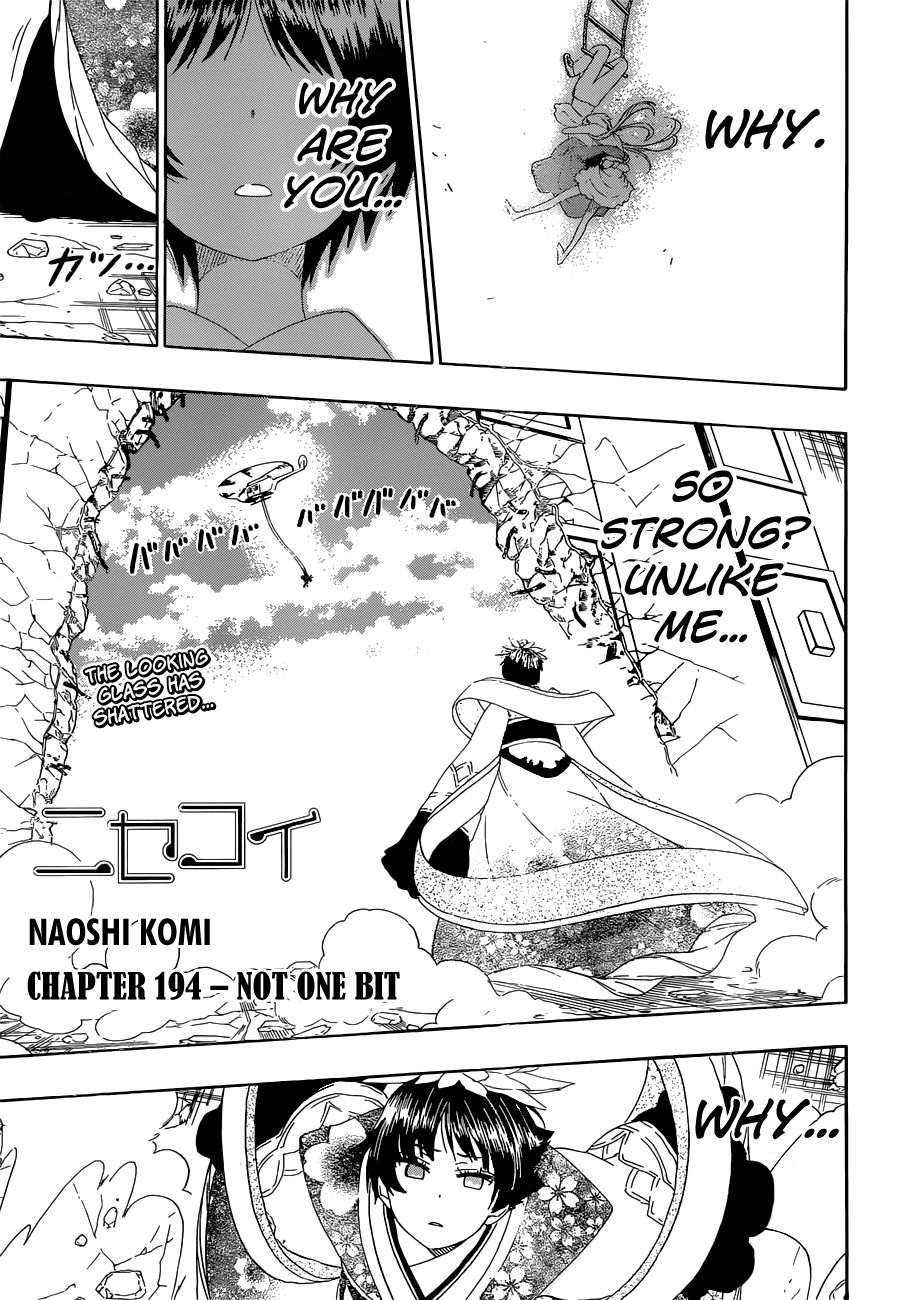 Nisekoi Chapter 194 page 1 - Chapter 194: Not One Bit