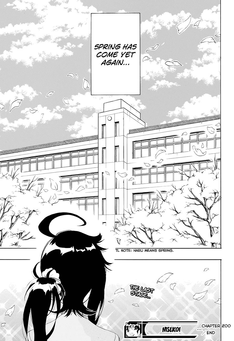 Nisekoi Chapter 200 page 19 - Chapter 200: Realized