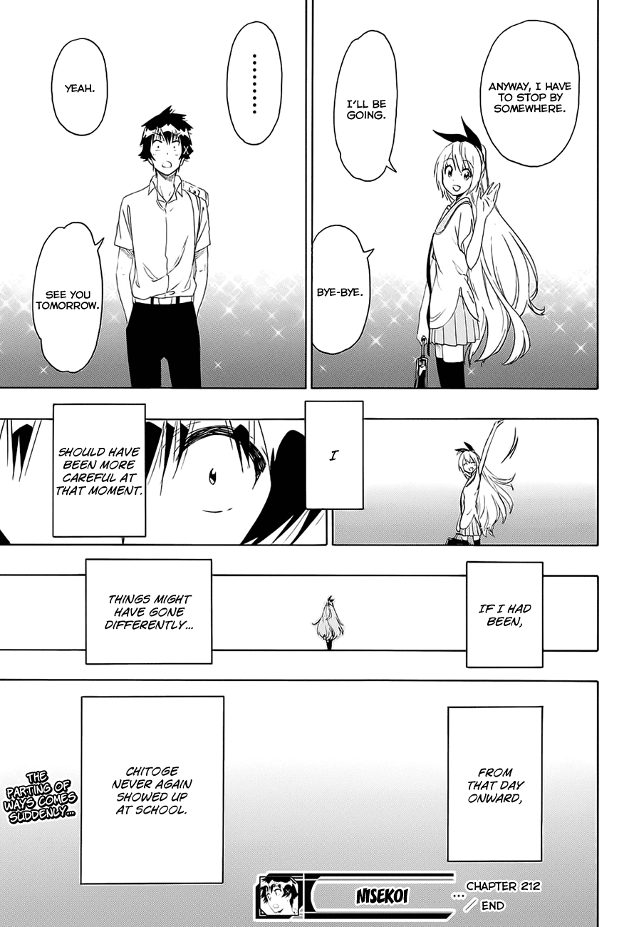 Nisekoi Chapter 212 page 20 - Chapter 212: Bye-Bye