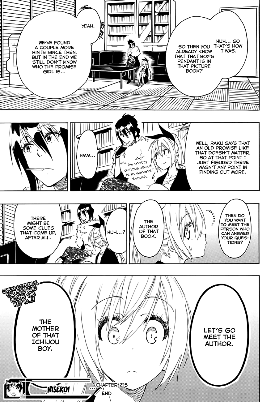 Nisekoi Chapter 215 page 20 - Chapter 215: Do You Like Him