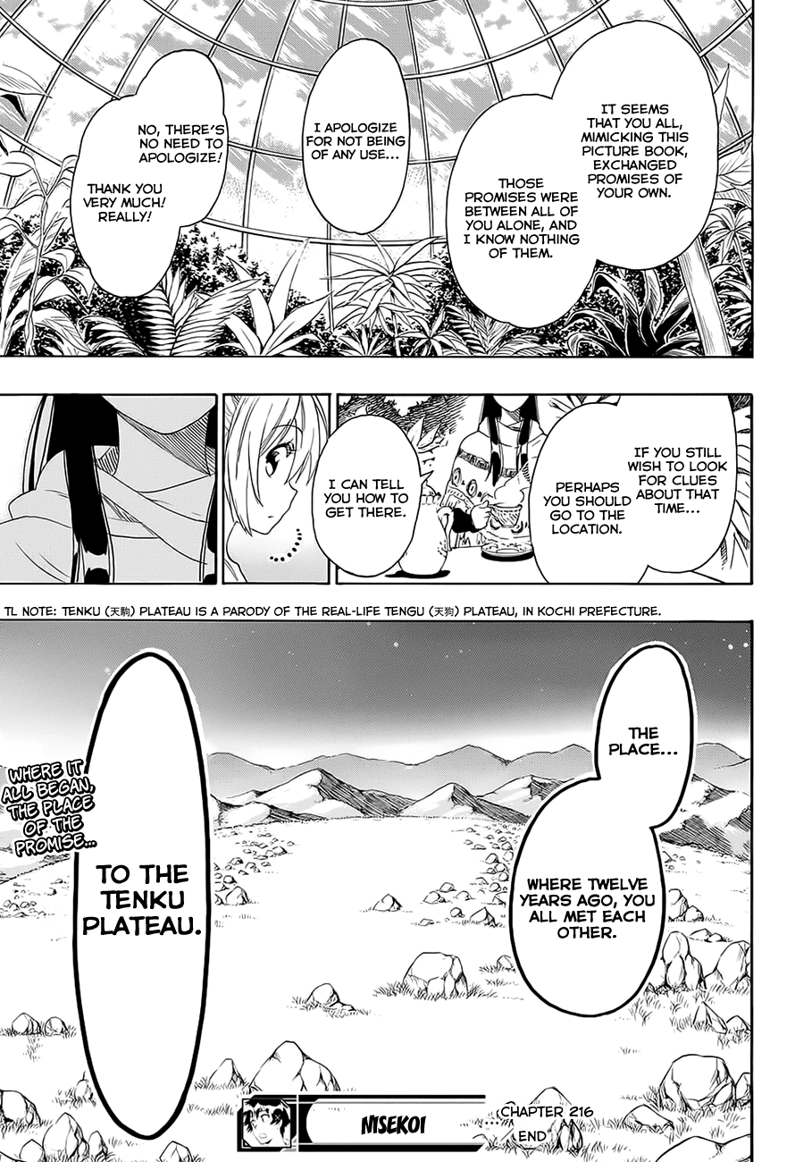 Nisekoi Chapter 216 page 20 - Chapter 216: The Truth