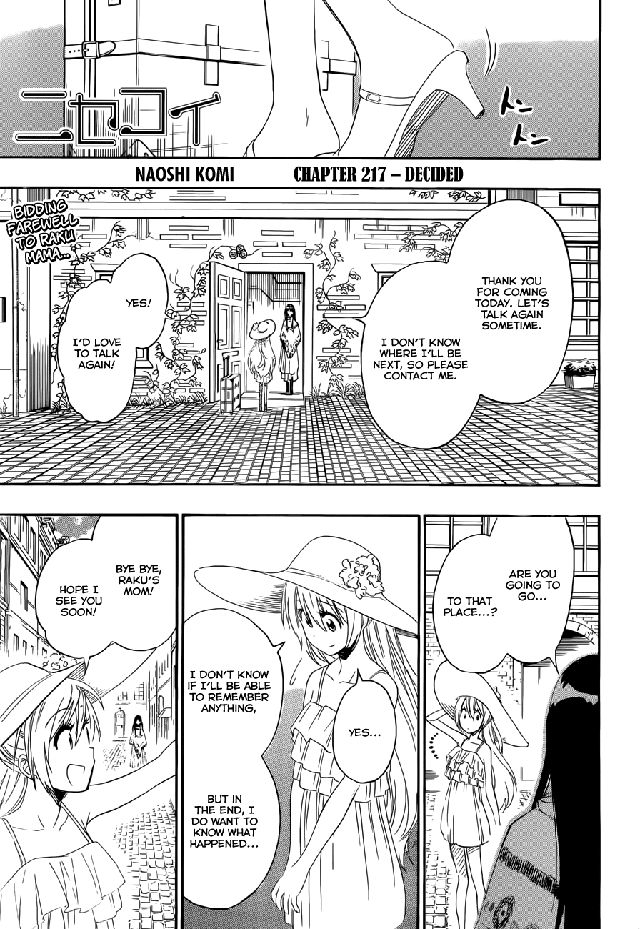 Nisekoi Chapter 217 page 2 - Chapter 217: Decided